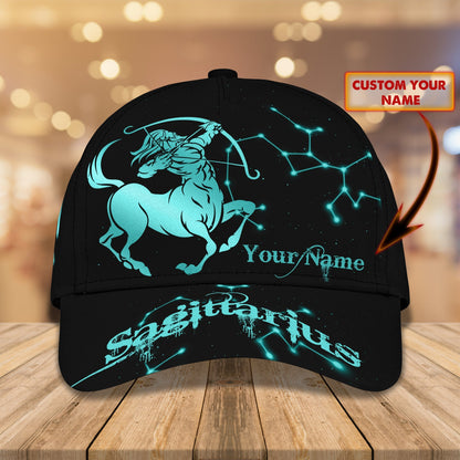 3D Classic Cap Sagittarius Personalized Name Cap Lasfour CA1645