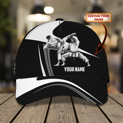 3D Classic Cap Karate Personalized Name Cap 01 Lasfour CA1458