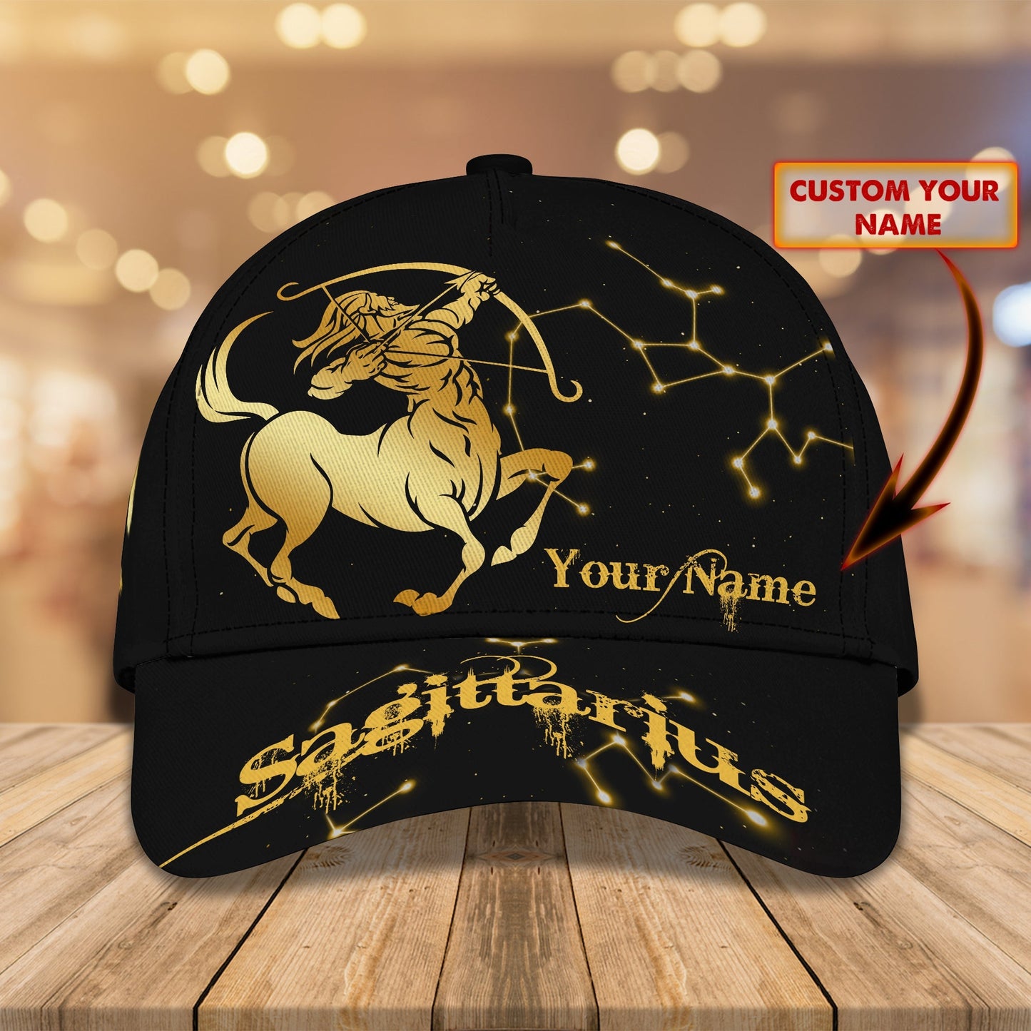 3D Classic Cap Sagittarius Personalized Name Cap Nama310 Lasfour CA2289
