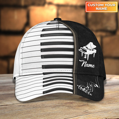 3D Classic Cap Piano Personalized Name Cap Lasfour CA2140