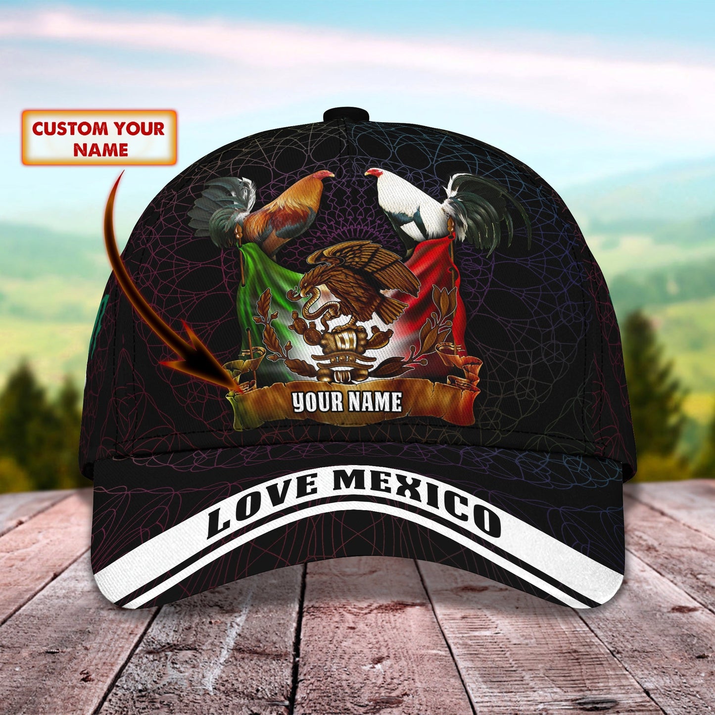 3D Classic Cap Mexico1 Personalized Name Cap Lasfour CA1675