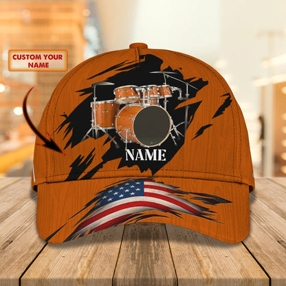 3D Classic Cap Drum Personalized Name Cap 176 Lasfour CA0983