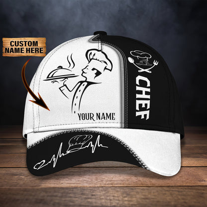 3D Classic Cap Chef Personalized Name Cap Lasfour CA0774