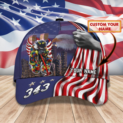 3D Classic Cap Never Forget Personalized Name Cap 44 Lasfour CA1095