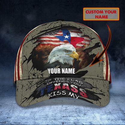 3D Classic Cap Texas Personalized Name Cap 05Lasfour CA1695