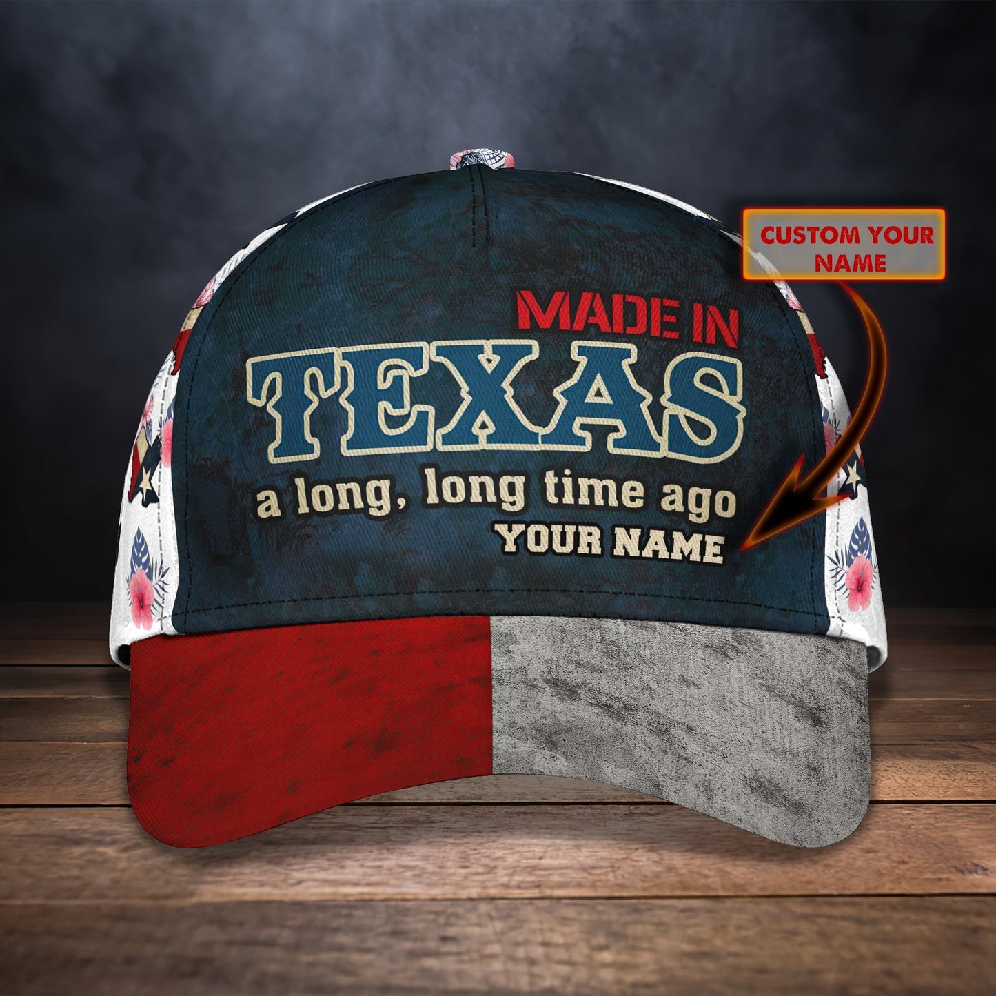 3D Classic Cap Made In Texas Personalized Name Cap Lasfour CA1743