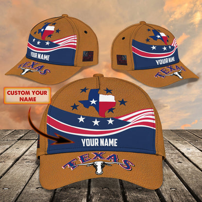 3D Classic Cap Texas Personalized Name Cap 03Lasfour CA1505