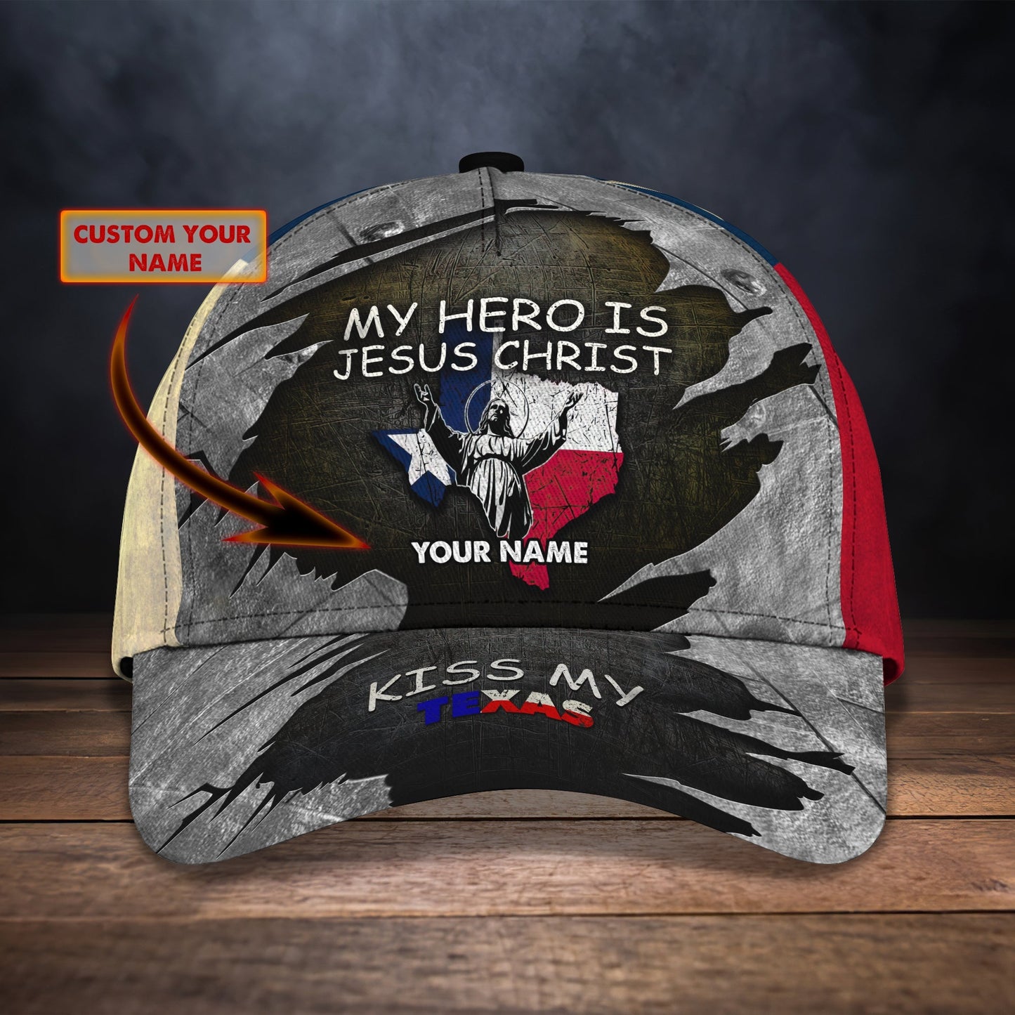 3D Classic Cap Texas Personalized Name Cap120 Lasfour CA1446