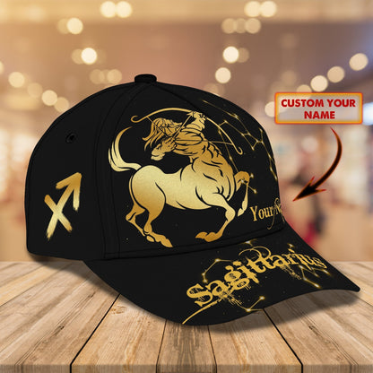 3D Classic Cap Sagittarius Personalized Name Cap 310 Lasfour CA1818
