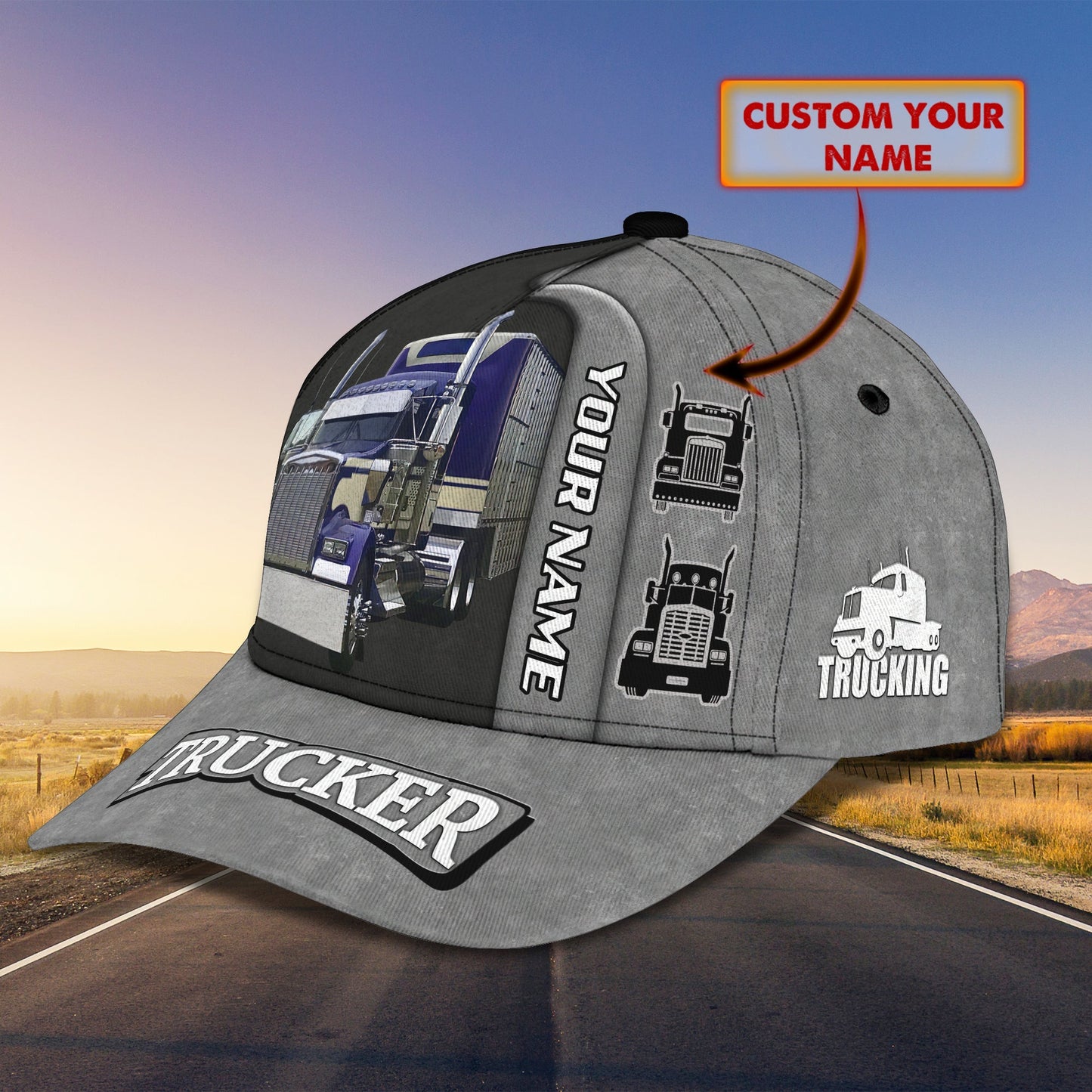 3D Classic Cap Trucker Personalized Name Cap 05 Lasfour CA1739