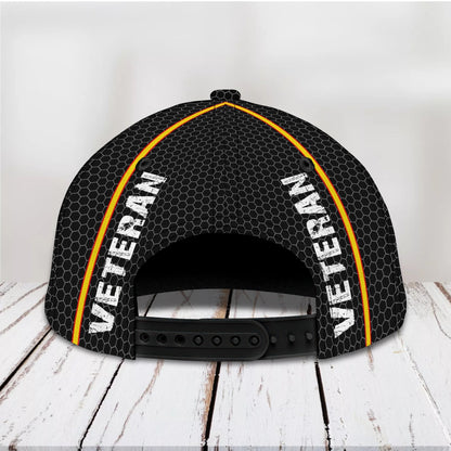 3D Classic Cap Veteran 0201 Personalized Name Cap Lasfour CA2117