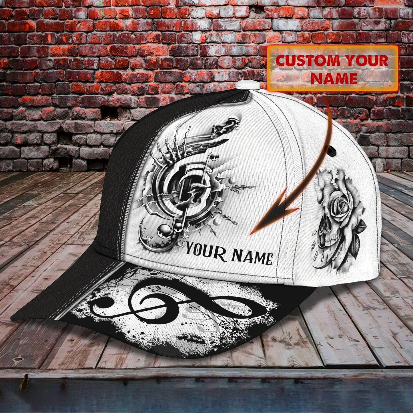 3D Classic Cap Music Is What Feeling Personalized Name Cap Lasfour CA2361