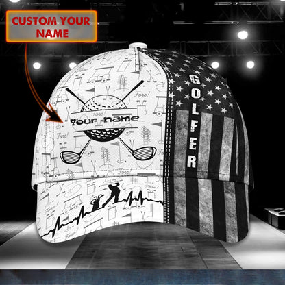 3D Classic Cap Golf Personalized Name Cap Lasfour CA1222