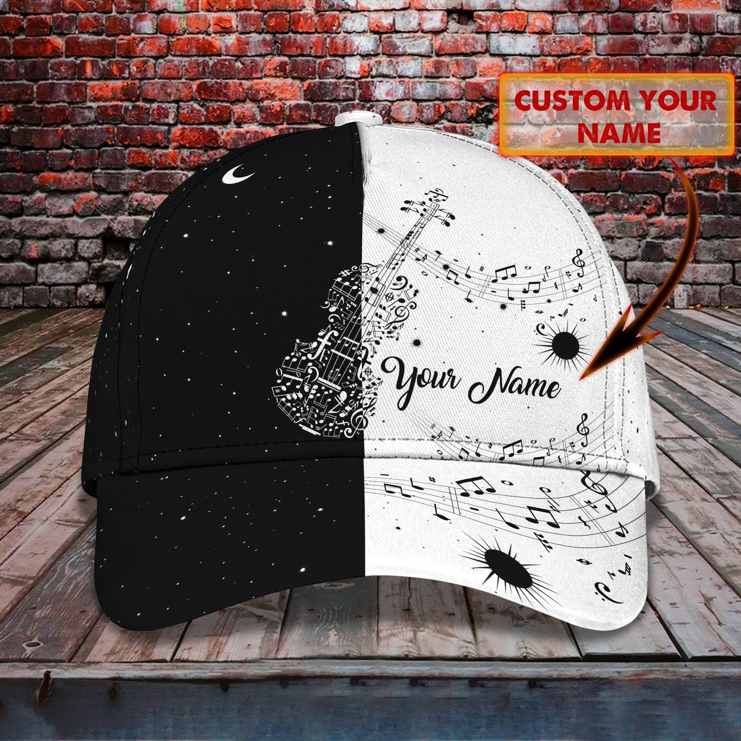 3D Classic Cap Music Personalized Name Cap 223 Lasfour CA1218