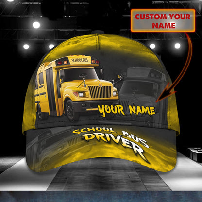 3D Classic Cap Bus Driver Personalized Name Cap 03 Lasfour CA1438