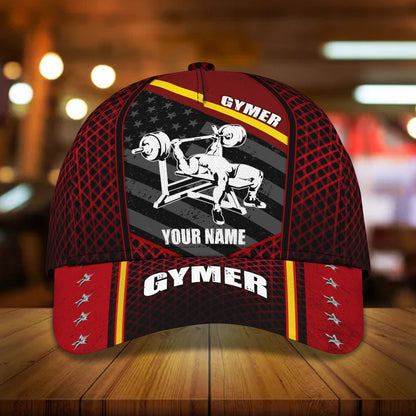 3D Classic Cap Gym Personalized Name Cap 164 Lasfour CA0939