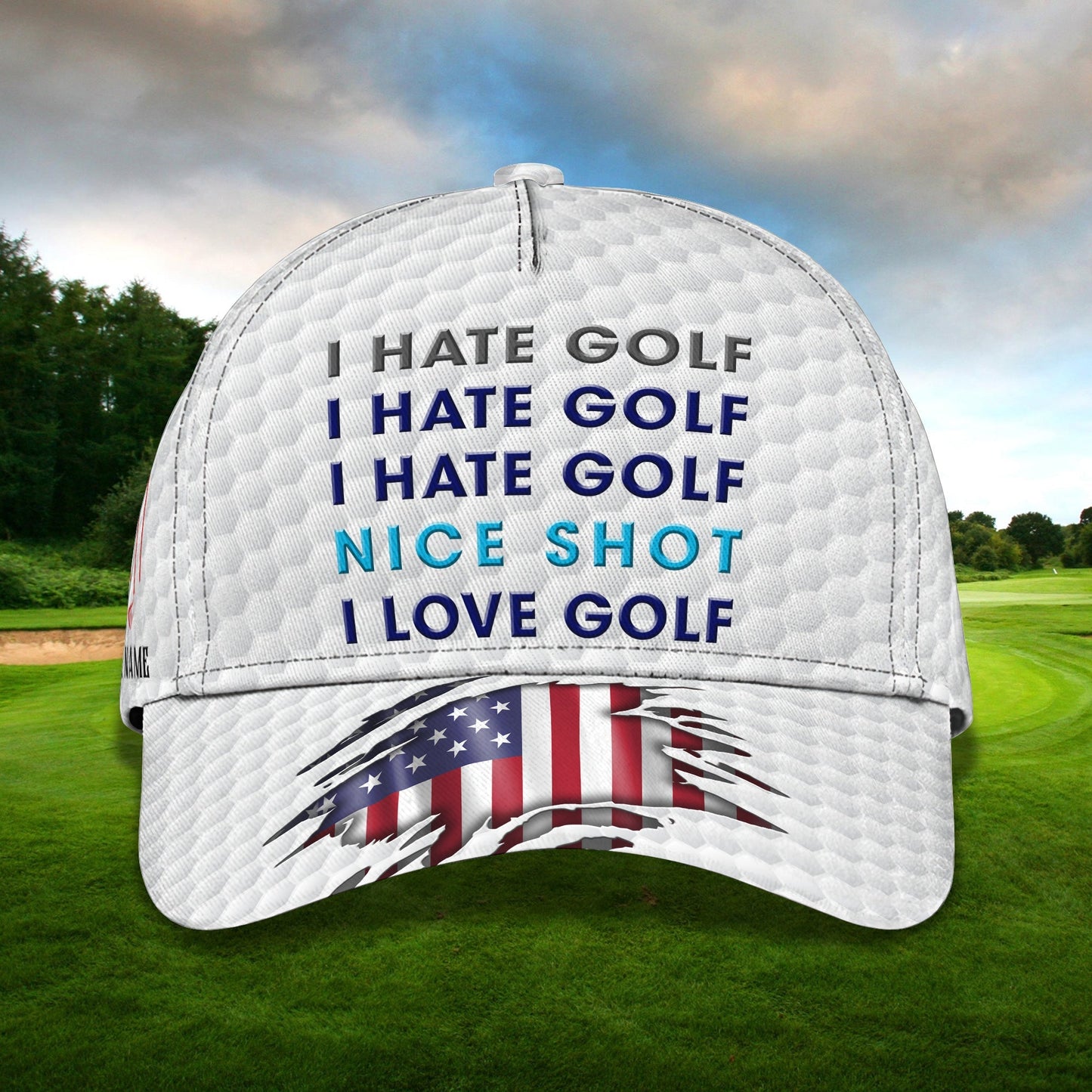 3D Classic Cap Golf 02Personalized Name Cap 187 Lasfour CA1052