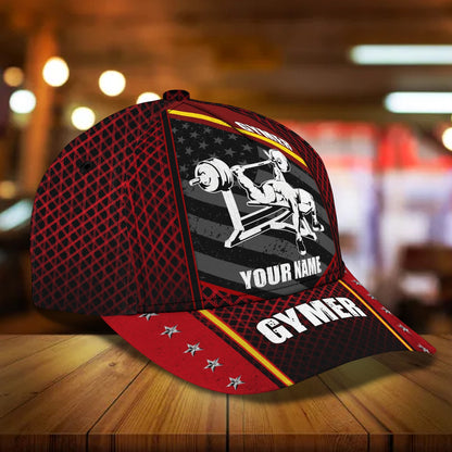 3D Classic Cap Gym Personalized Name Cap 164 Lasfour CA0939