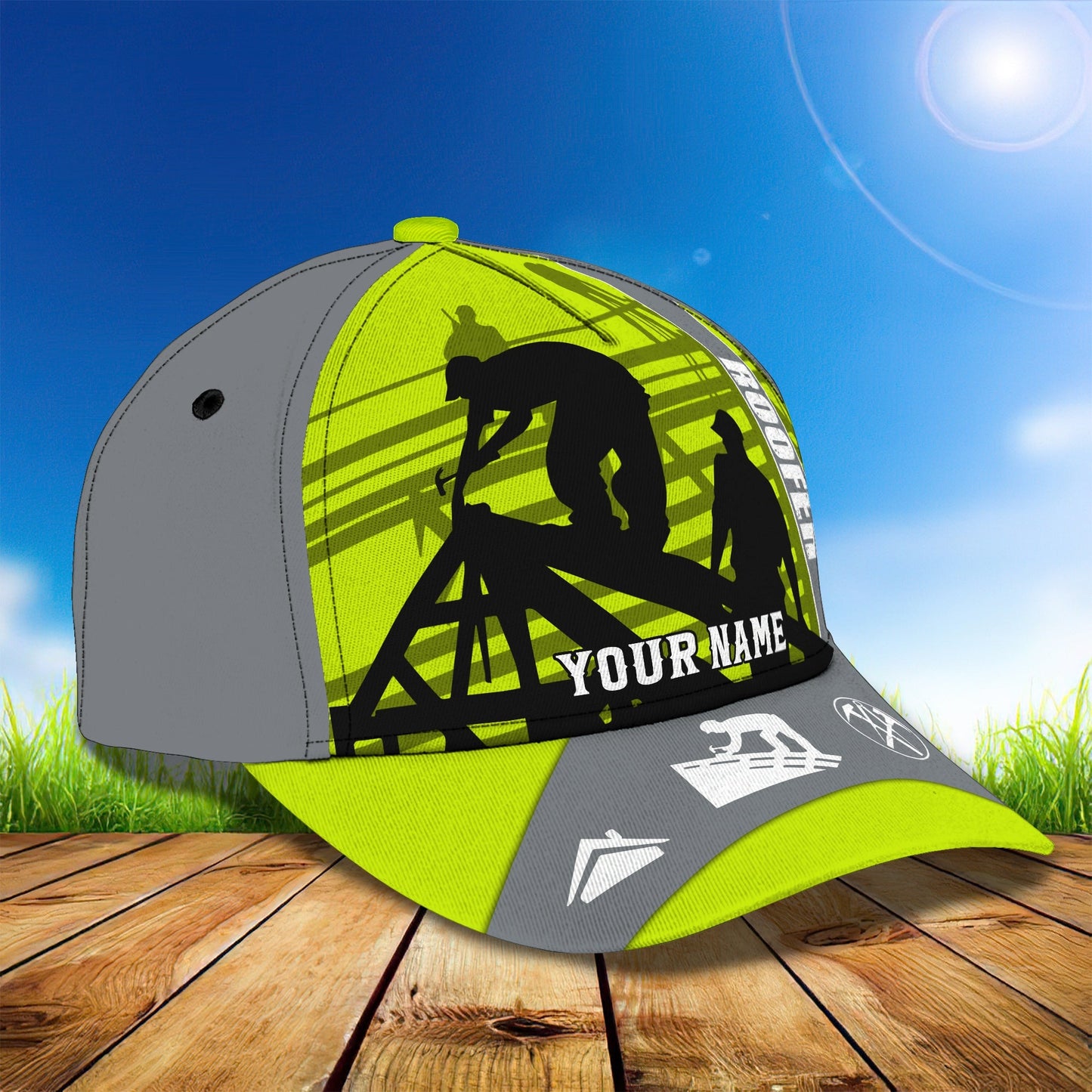 3D Classic Cap Personalized Name Cap Roofer 01 Lasfour CA0932