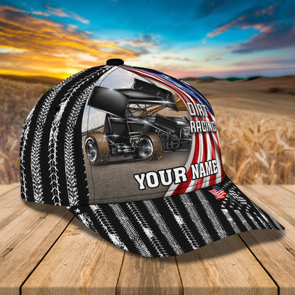 3D Classic Cap Dirt Racing 4 Personalized Name Cap Lasfour CA1002