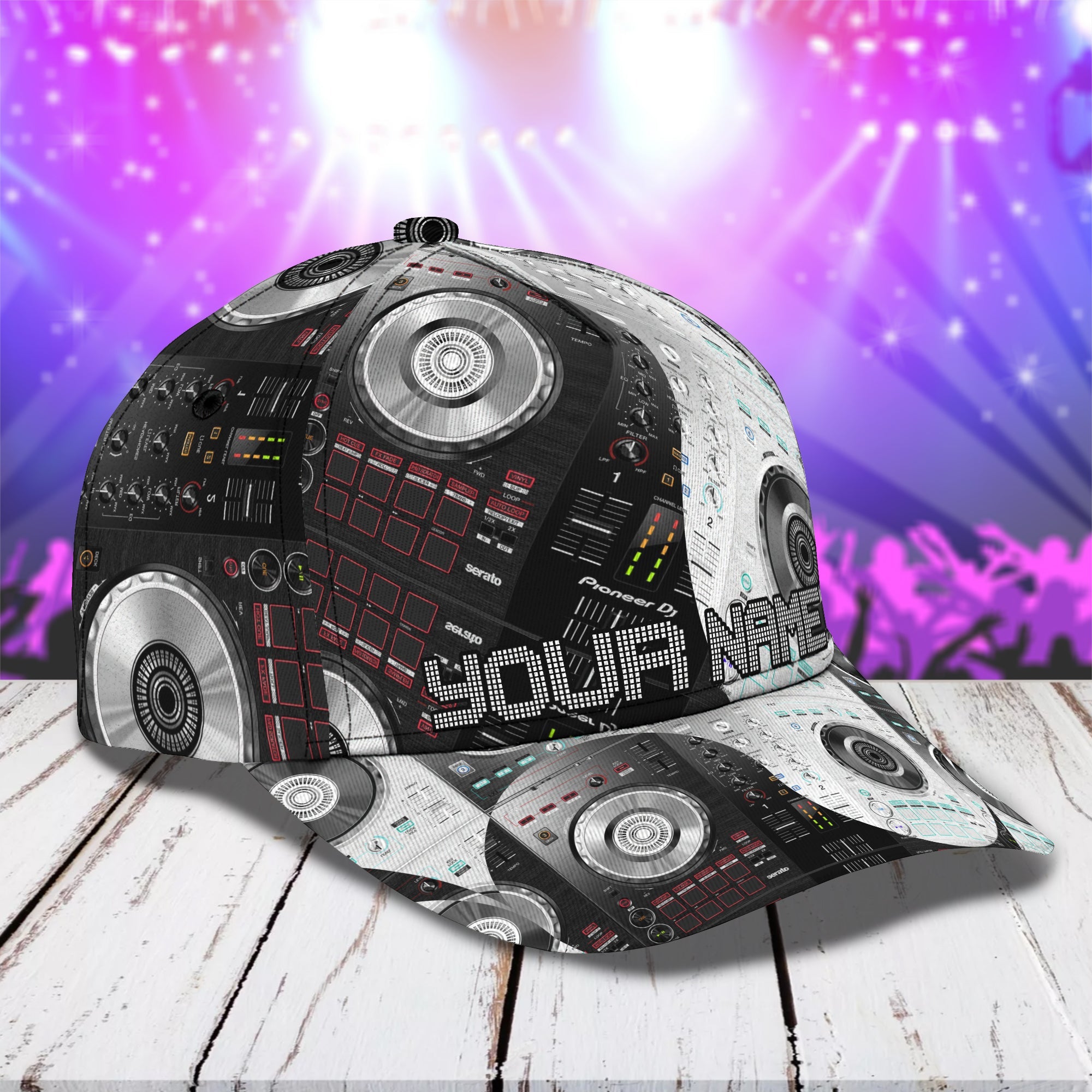 Dj Controller Graduation Cap 3D Classic Cap Dj 03 Personalized Name Cap Lasfour CA1114