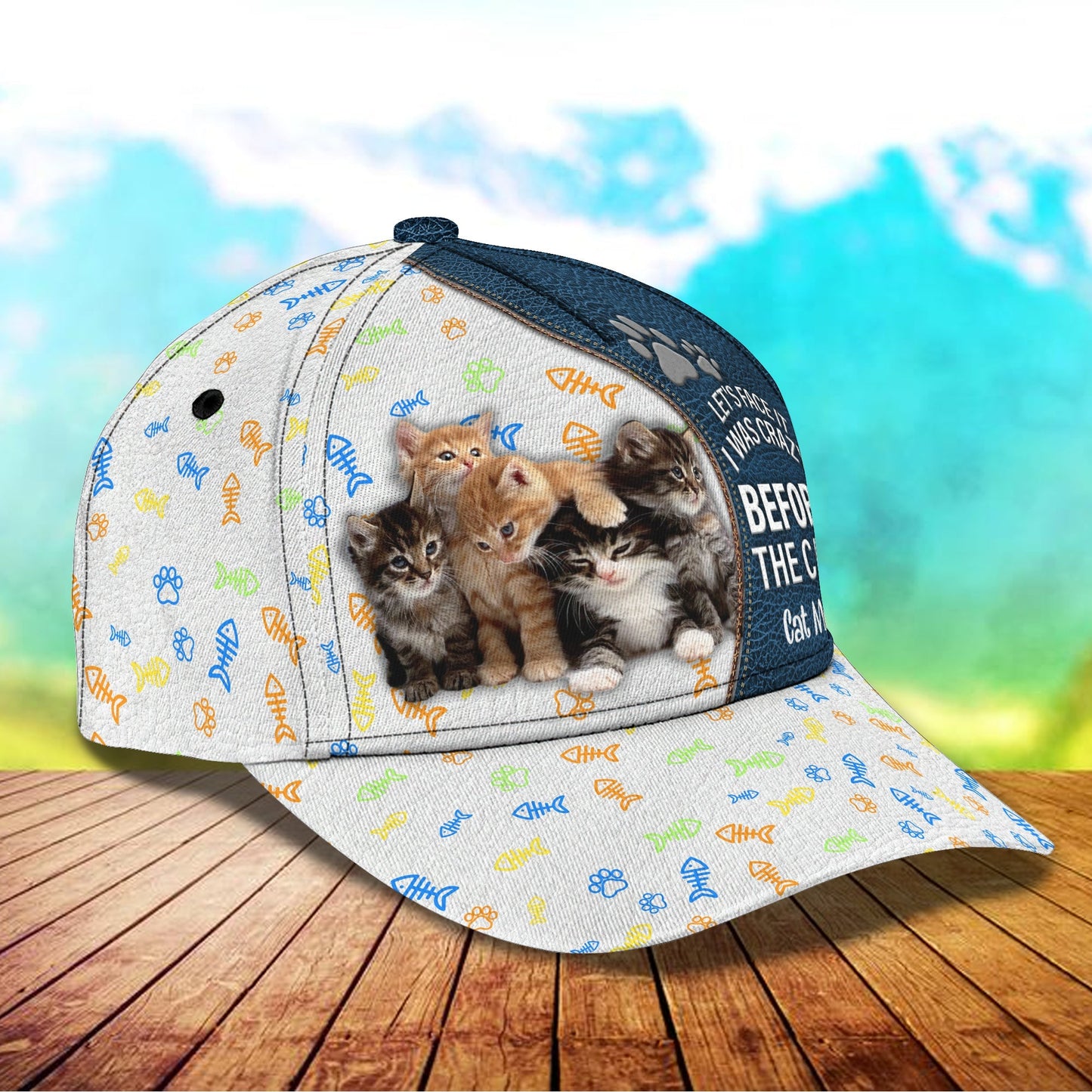 3D Classic Cap Cat Mom Name Cap668 Lasfour CA1311
