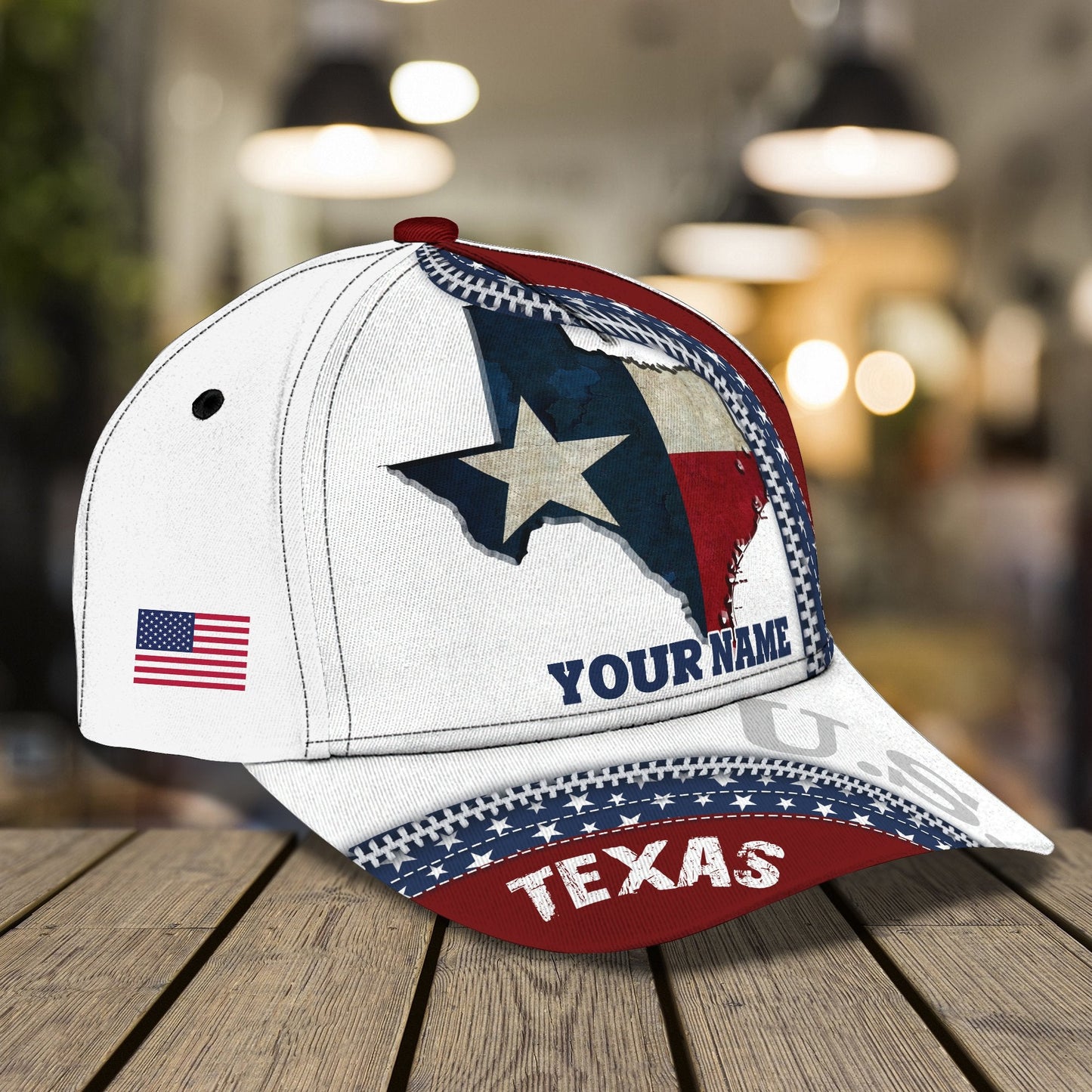 3D Classic Cap Texas Personalized Name Cap Texas 009 Lasfour CA1515