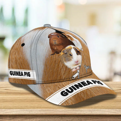 3D Classic Cap Love Guinea Pig Personalized Name Cap Lasfour CA2299