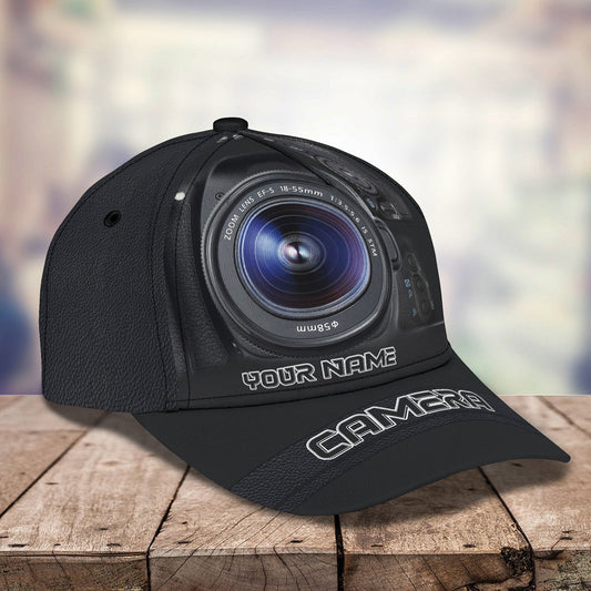 3D Classic Cap Camera1 Personalized Name Cap Lasfour CA1690