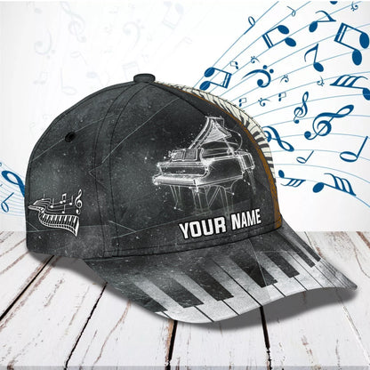 3D Classic Cap Piano Washed Personalized Name Cap 43 Lasfour CA1124