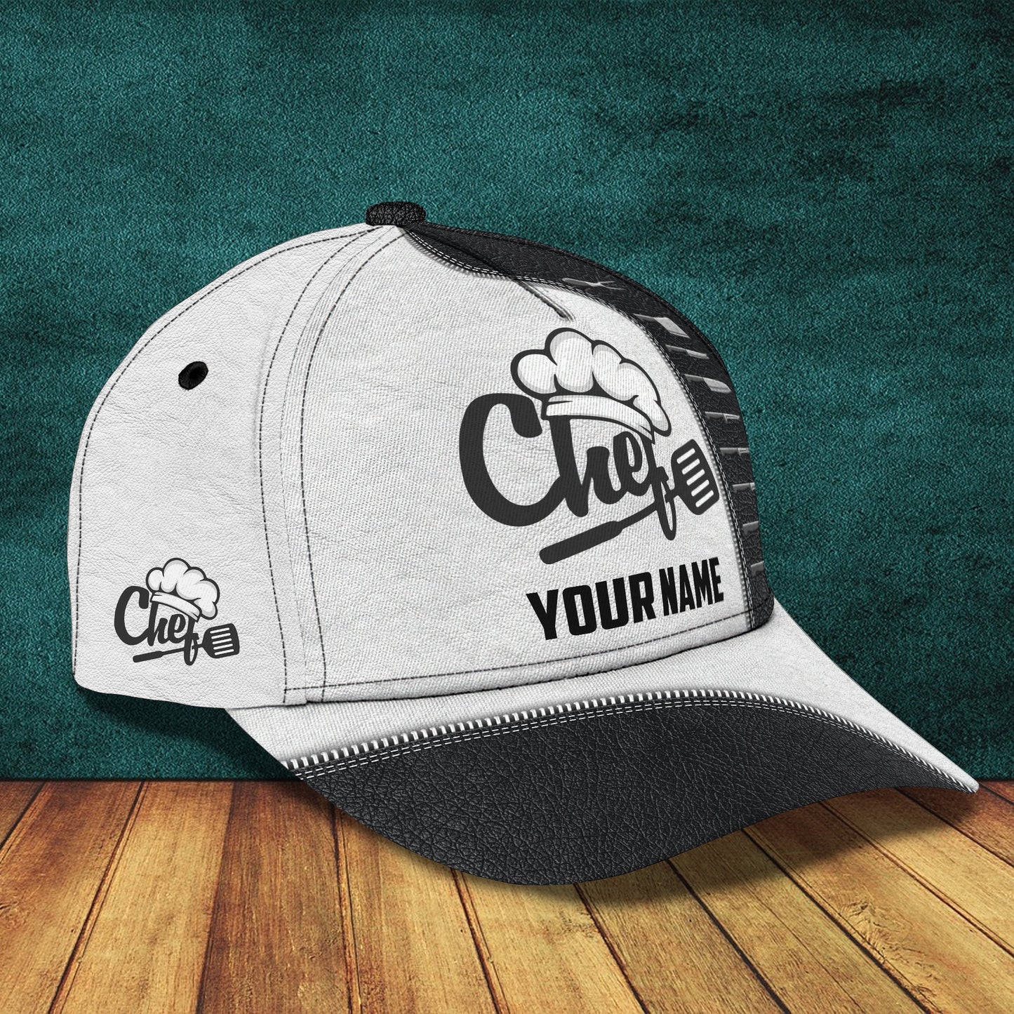 3D Classic Cap Chef 74 Personalized Name Cap Lasfour CA0890