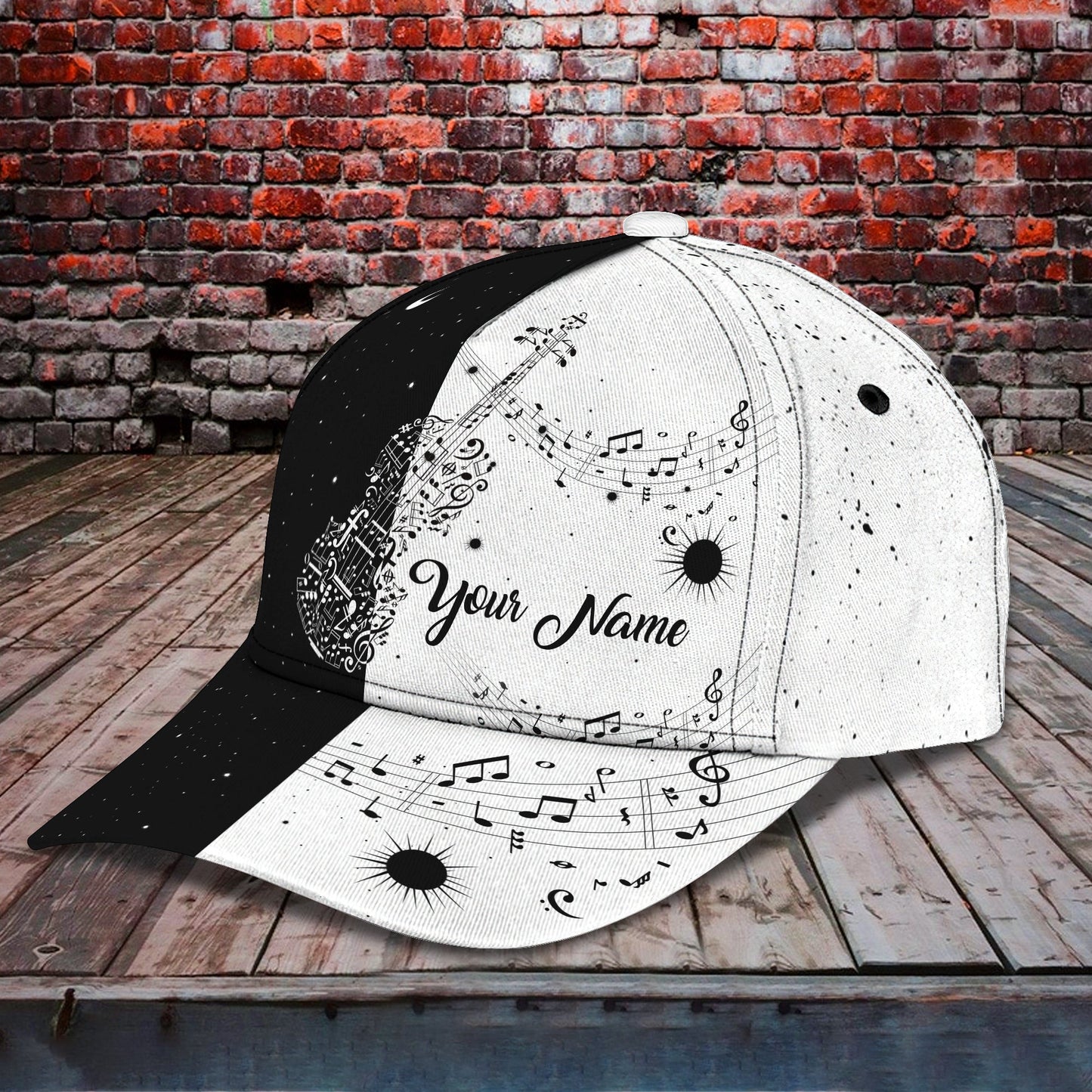 3D Classic Cap Music Personalized Name Cap 223 Lasfour CA1218