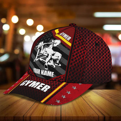 3D Classic Cap Gym Personalized Name Cap 164 Lasfour CA0939
