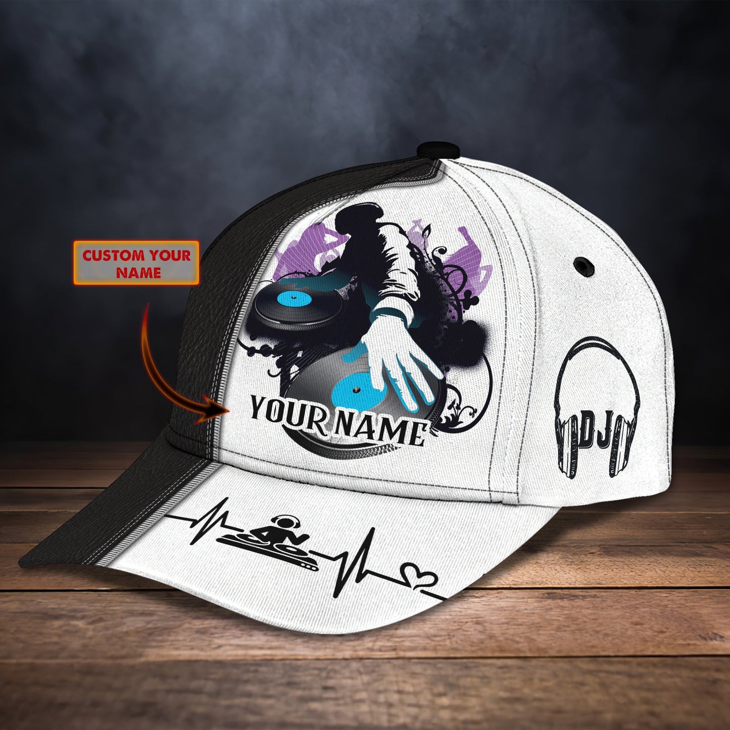 3D Classic Cap Dj Personalized Name Cap 180 Lasfour CA1135