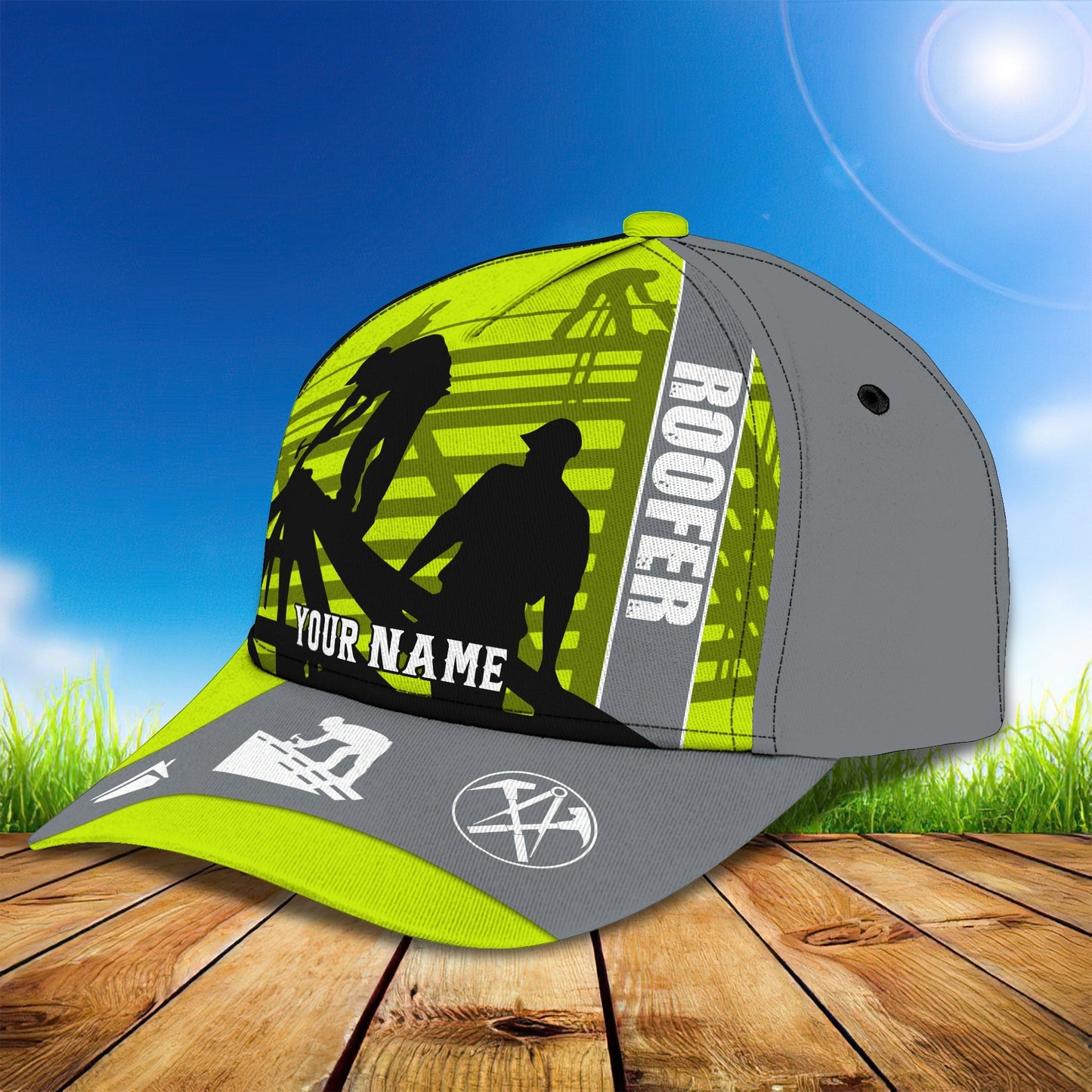 3D Classic Cap Personalized Name Cap Roofer 01 Lasfour CA0932