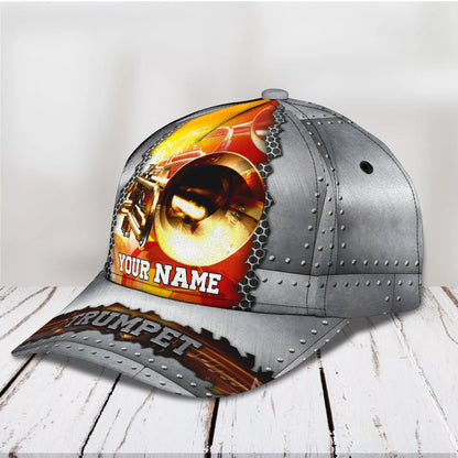 3D Classic Cap Trumpet Personalized Name Cap 03 Lasfour CA1064