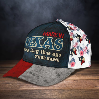 3D Classic Cap Made In Texas Personalized Name Cap Lasfour CA1743