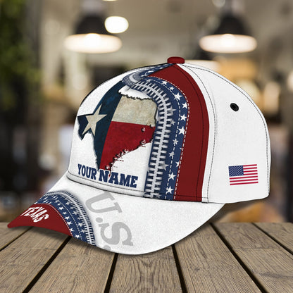 3D Classic Cap Texas Personalized Name Cap Texas 009 Lasfour CA1515