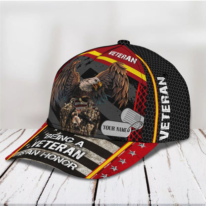 3D Classic Cap Veteran 0201 Personalized Name Cap Lasfour CA2117