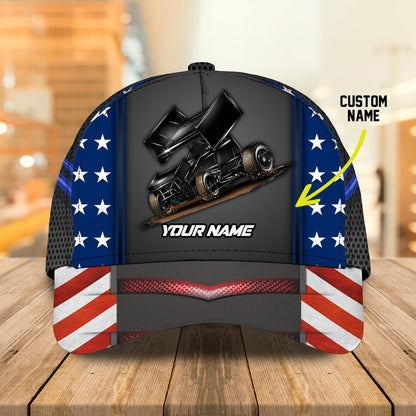 3D Classic Cap Dirt Racing Personalized Name Cap Lasfour CA1268