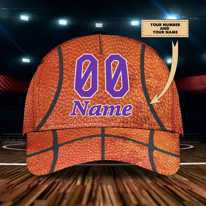 3D Classic Cap Basketball Personalized Name Cap 123 Lasfour CA2202