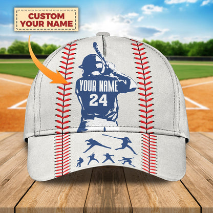 3D Classic Cap Baseball 1 Personalized Name Cap Lasfour CA0659