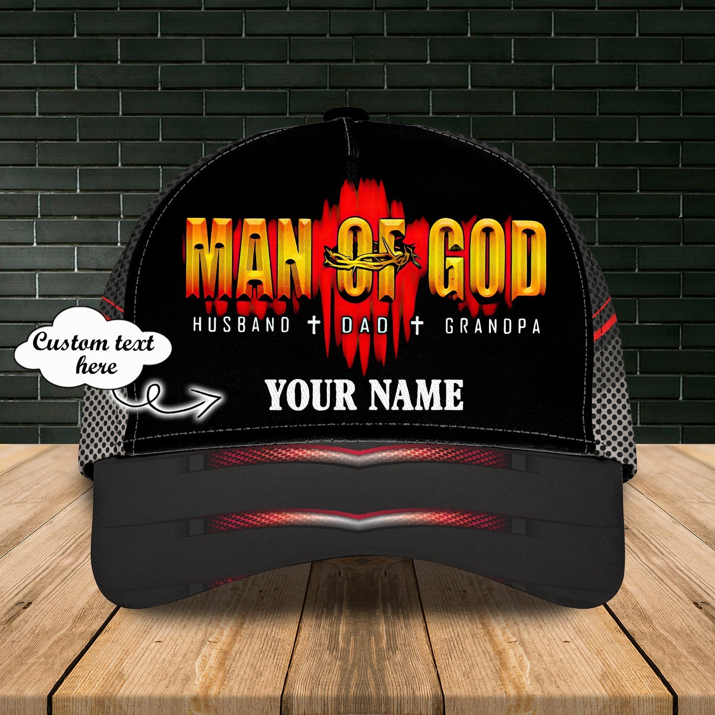 Man Of God Personalized Name Cap CA0231