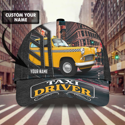 3D Classic Cap Taxi Driver 010 Personalized Name Cap Lasfour CA2036