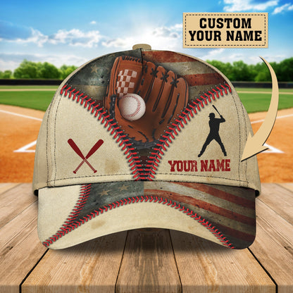 3D Classic Cap Baseball Personalized Name Cap 2 CA0524