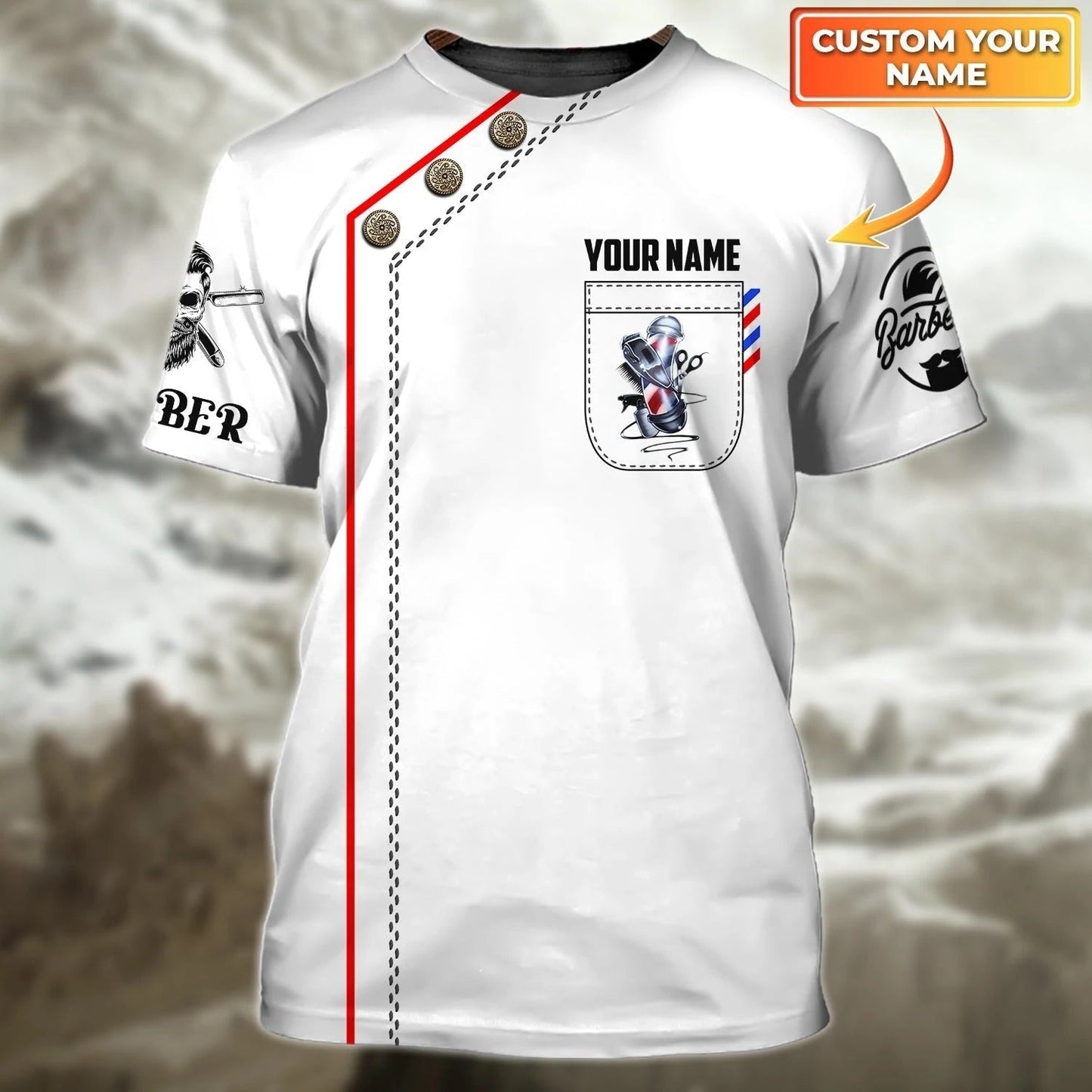 Custom Barber Tee Shirt, 3D Full Print Shirts For Barber, Best Gift For Barbers, Barber Shirt TO0651