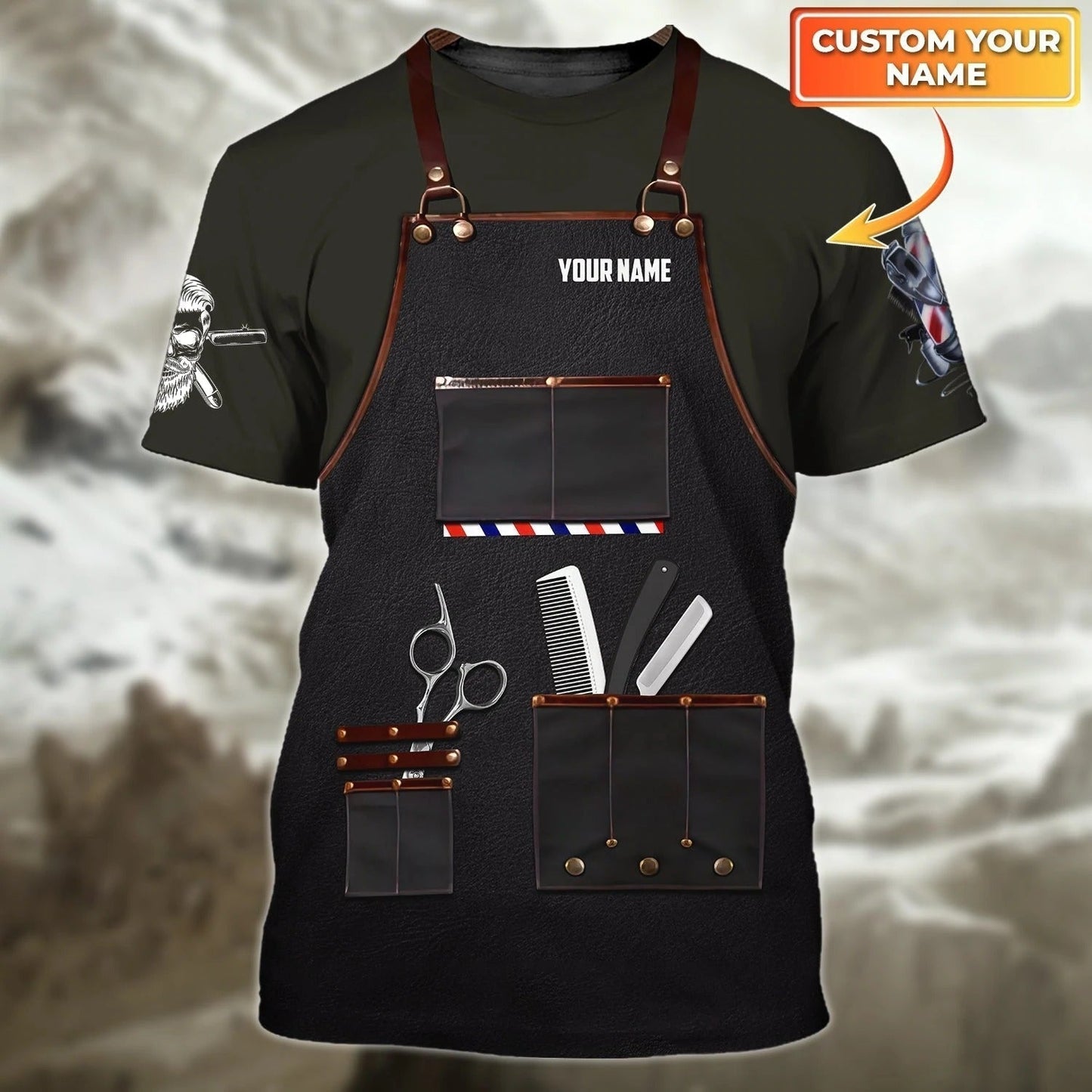 Custom Barber Tee Shirt, 3D Full Print Shirts For Barber, Best Gift For Barbers, Barber Shirt TO0651