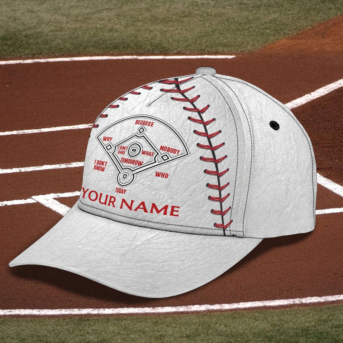 3D Classic Cap Baseball Personalized Name Cap 9 Lasfour CA0614