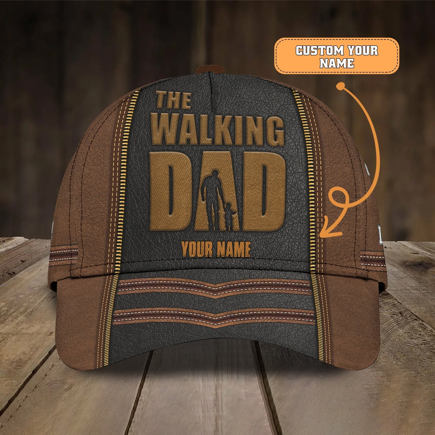 3D Classic Cap Best Dad Personalized Name Cap Lasfour CA0738