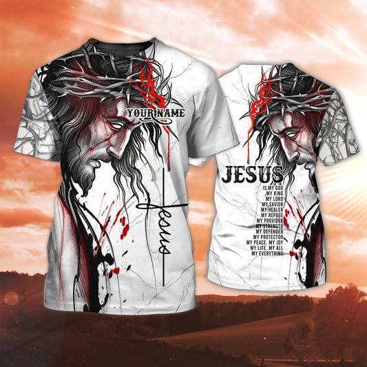 Custom Name Jesus My King T Shirt Jesus My Lord T Shirt Gift For Christian T Shirt TO1452